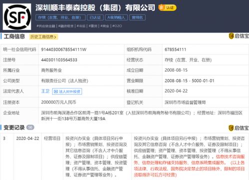 順豐泰森控股集團業務版圖再拓展，新增信息技術咨詢與系統集成服務